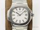 PFF Factory V4 Patek Philippe Nautilus Replica Watch Swiss 9015 Stainless Steel White Dial (2)_th.jpg